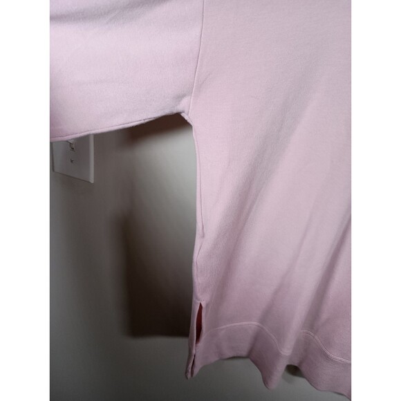 Athleta Coaster Luxe V-Neck Sweatshirt Sweater Thumbholes Pink Womens Size XL - Picture 5 of 12
